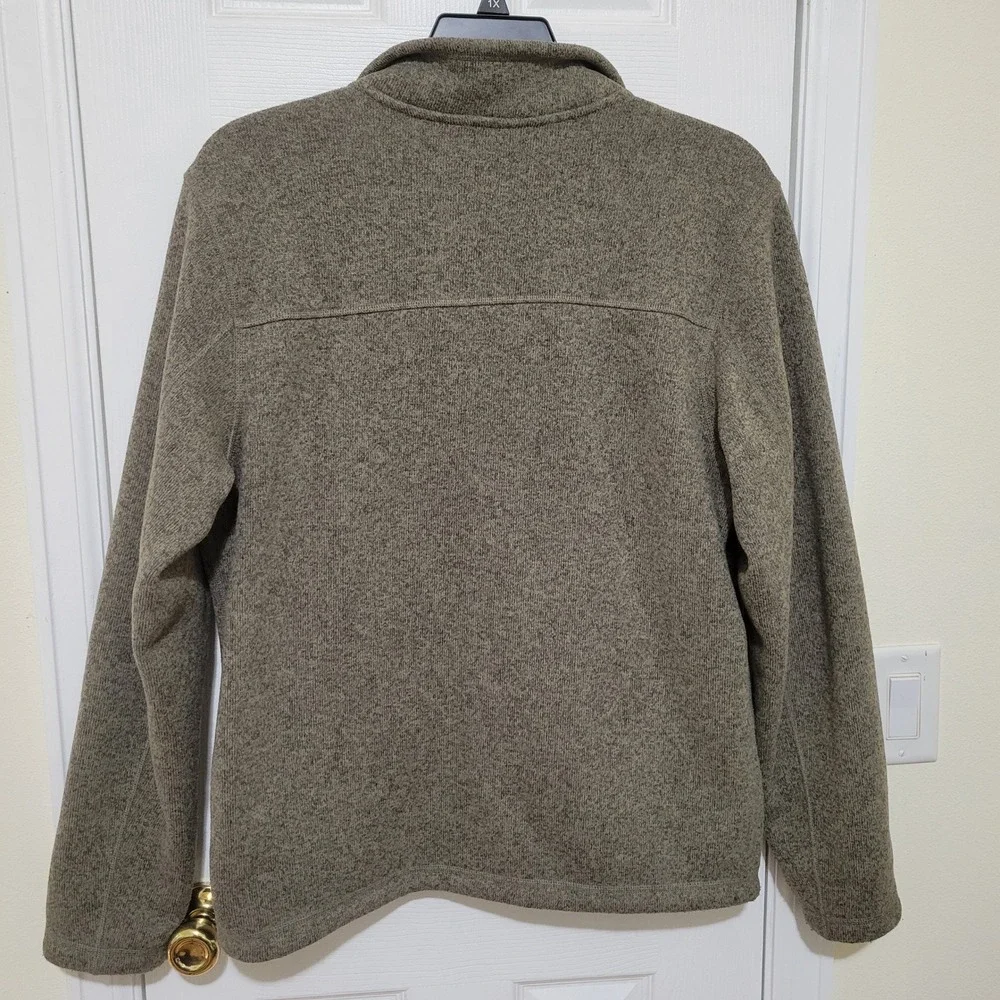 The North Face Mens Gordon Lyons Full Zip Fleece Jacket Heathered Green Large